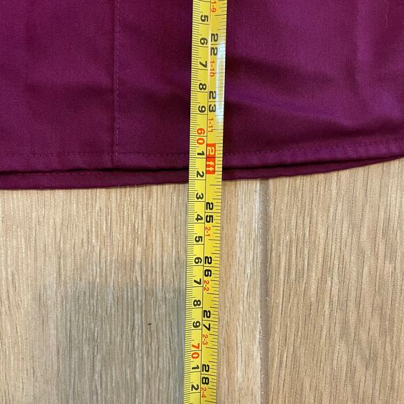 Grey’s Anatomy by Barco Scrub Top XS Wine Purple V-Neck Nursing Uniform Pocket - Picture 7 of 7